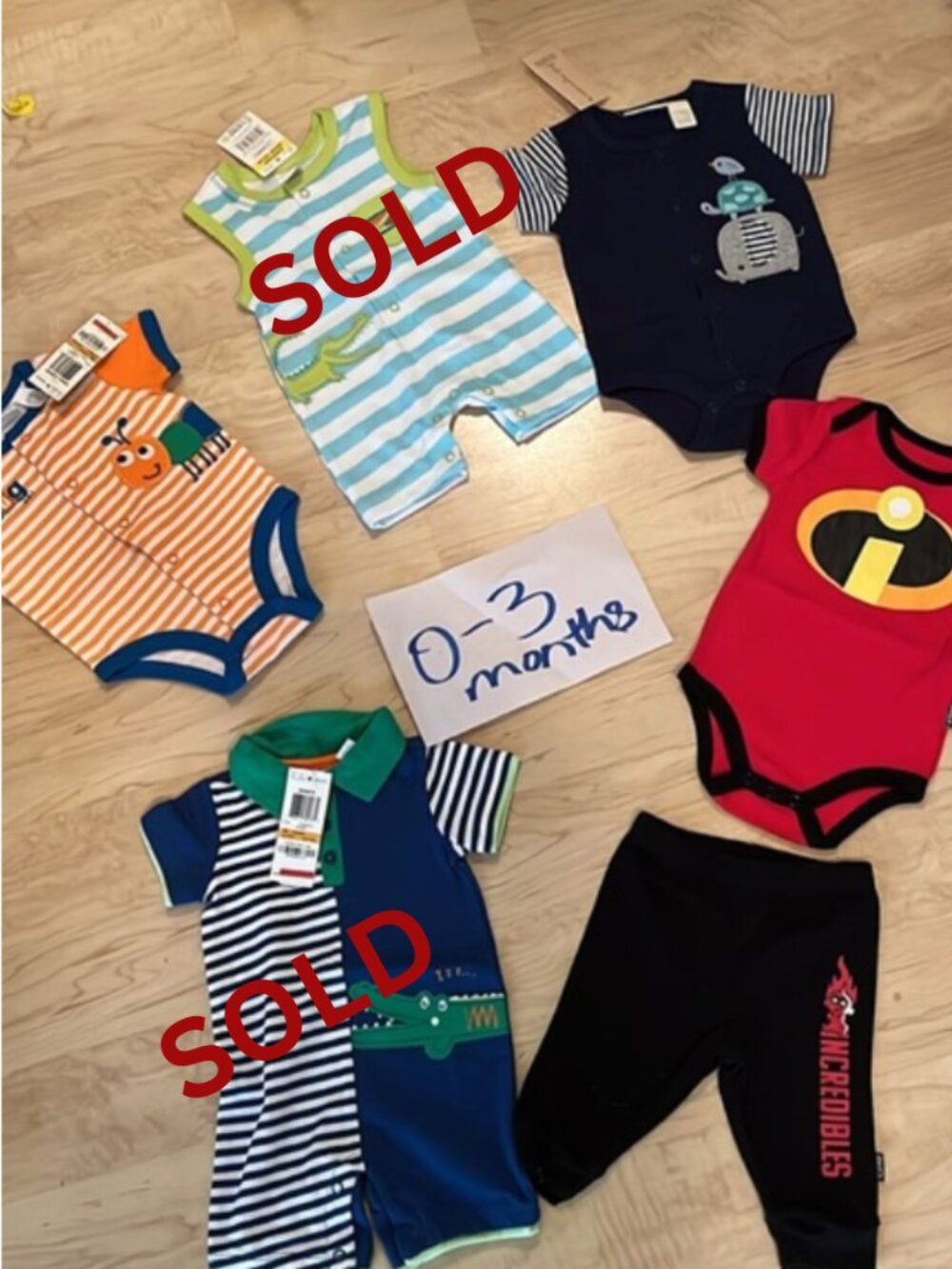 INFANT BOYS' CLOTHING AVAILABLE, NOT LISTED IN CLOSET